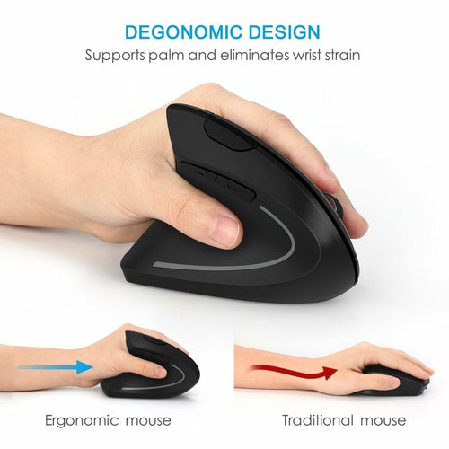 Mouse verticale ergonomico wireless 2.4G     -- 2.4G Wireless Ergonomic Vertical Mouse