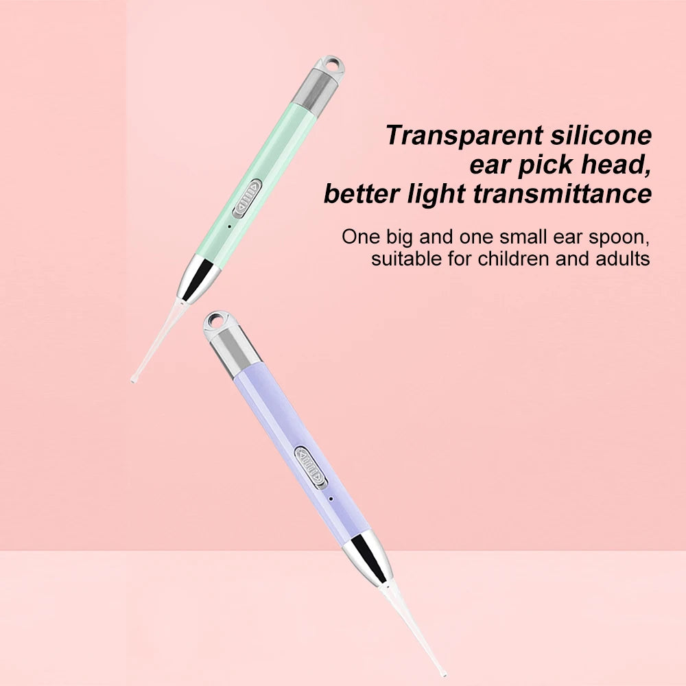 Rimozione Cerume Naso Pulisci Orecchie Clip Neonati Adulti Orecchie Naso Pulisci Pinzette Set Luce LED Plettro