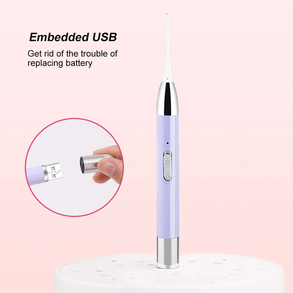 Rimozione Cerume Naso Pulisci Orecchie Clip Neonati Adulti Orecchie Naso Pulisci Pinzette Set Luce LED Plettro