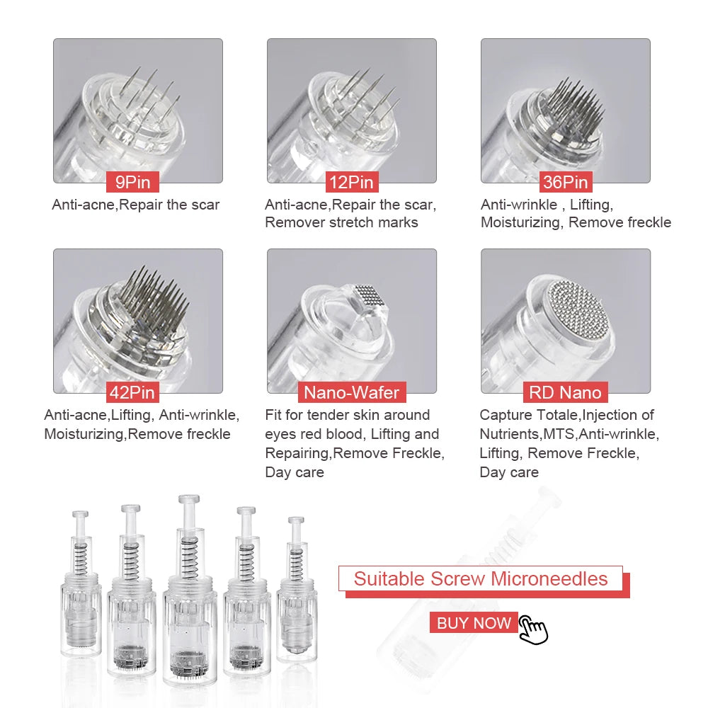 Macchina professionale per penna a microaghi con cartuccia Penna a microaghi wireless per Derma MTS Pen Macchina