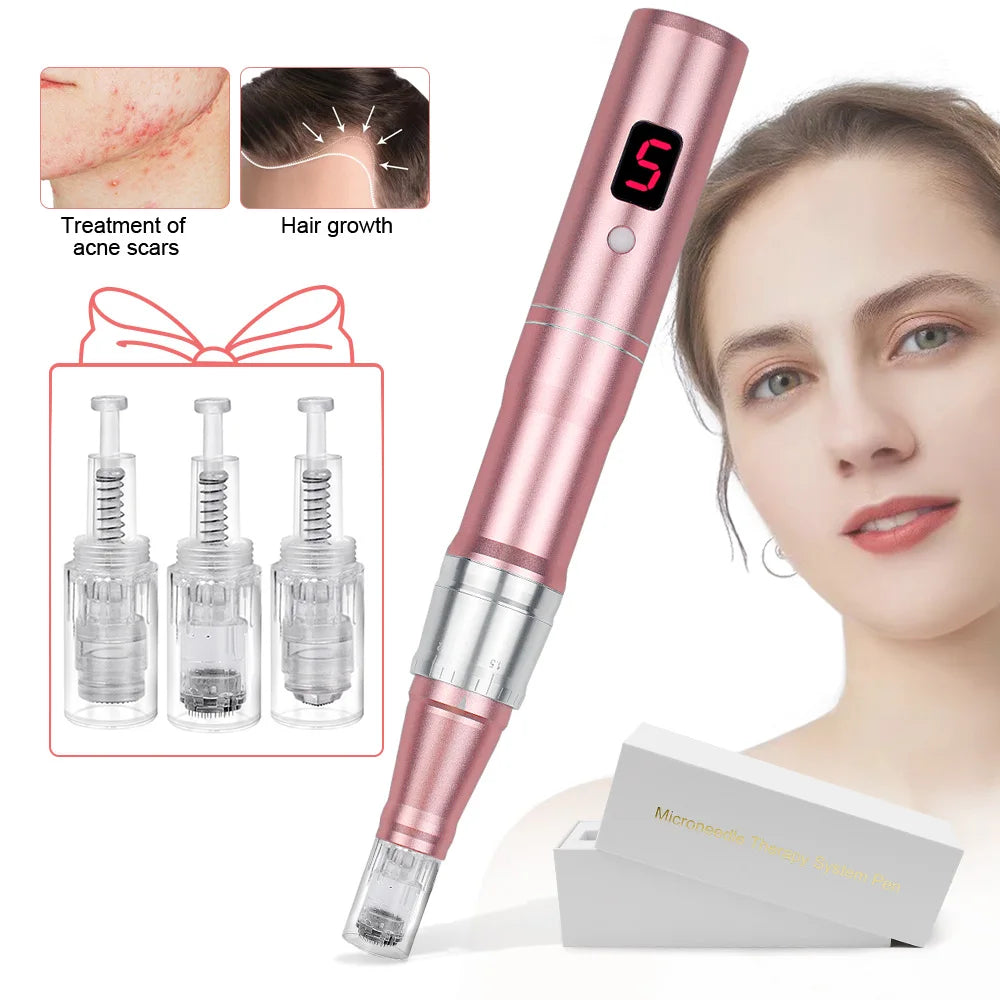 Macchina professionale per penna a microaghi con cartuccia Penna a microaghi wireless per Derma MTS Pen Macchina