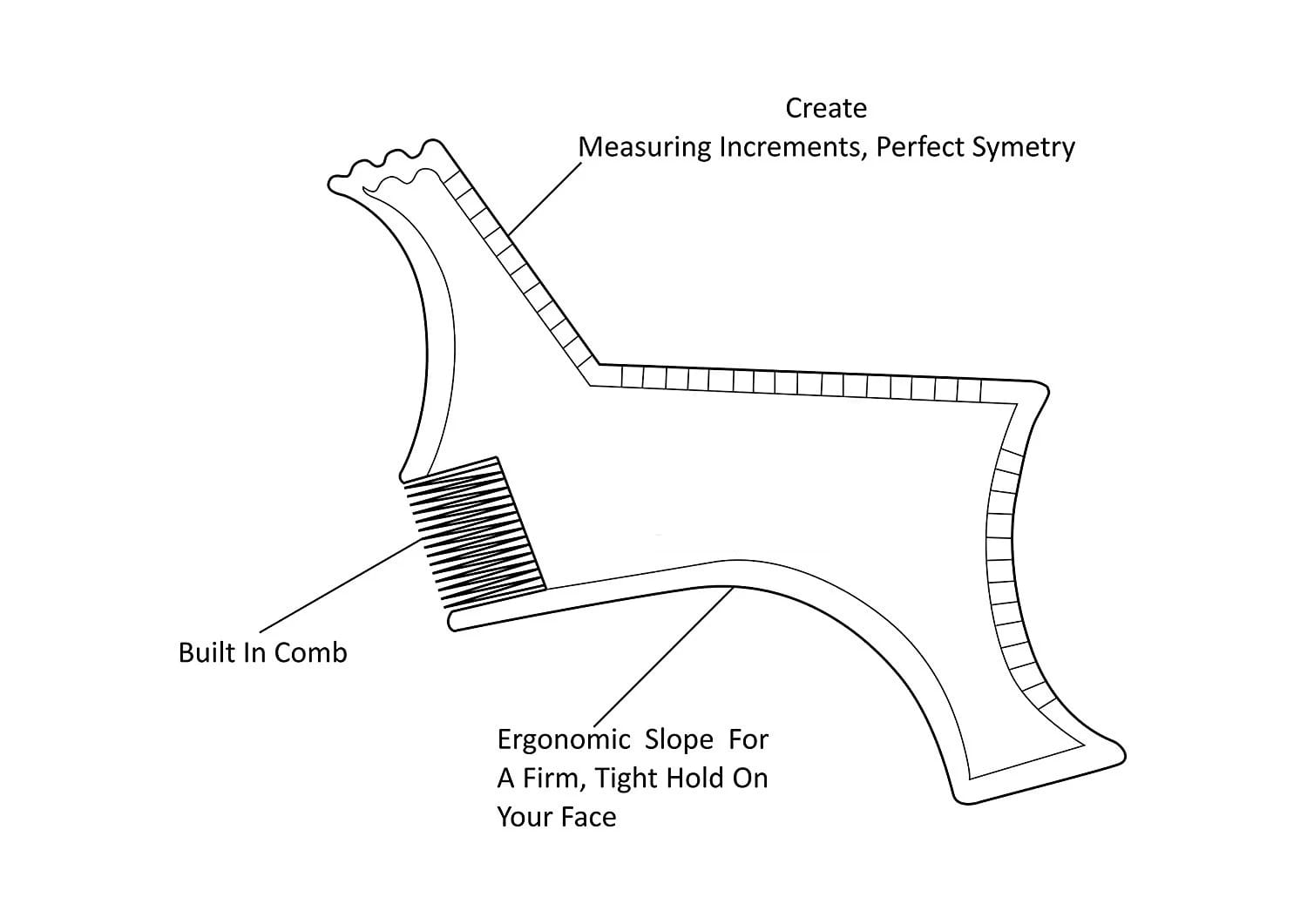 Arrivals Men Beard Shaping Styling Template Comb Transparent Men’s Beards Combs Beauty Tool for Hair Beard Trim