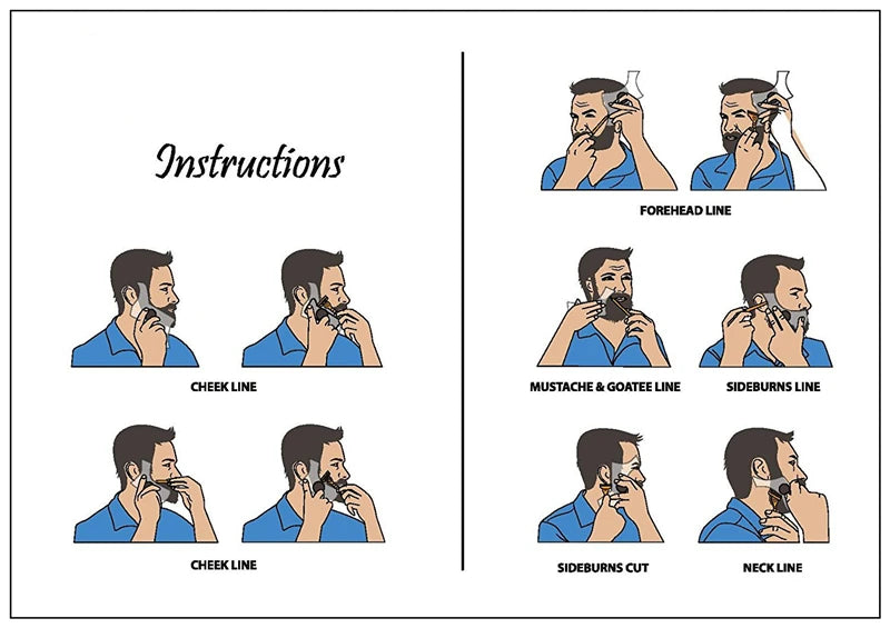 Arrivals Men Beard Shaping Styling Template Comb Transparent Men’s Beards Combs Beauty Tool for Hair Beard Trim