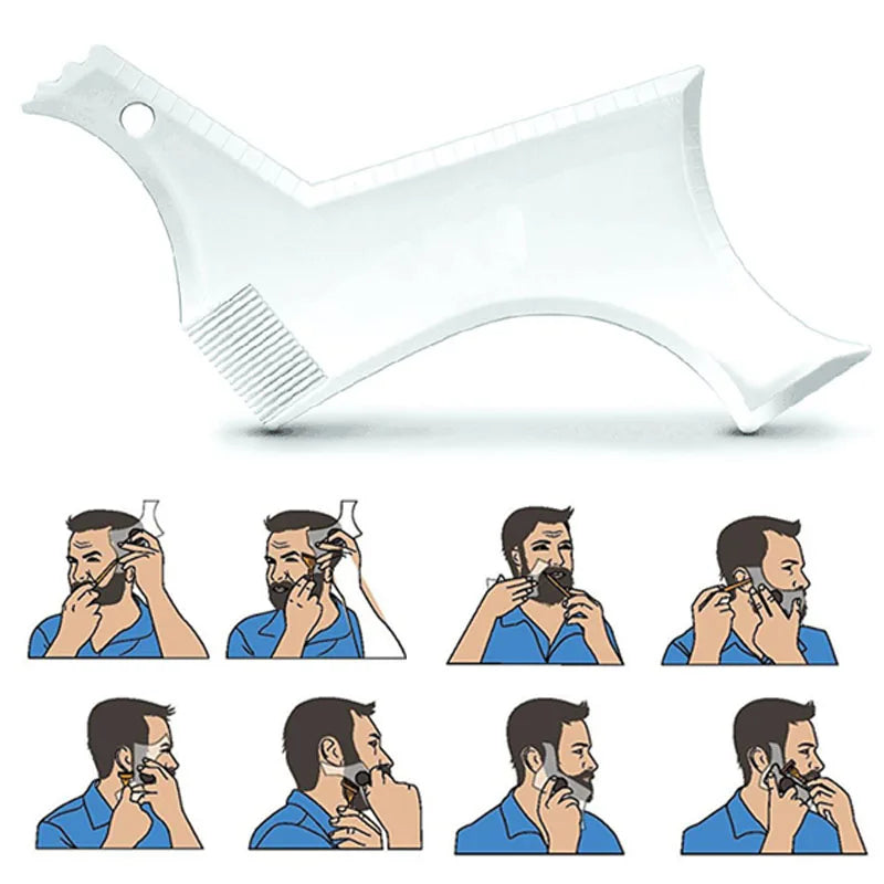 Arrivals Men Beard Shaping Styling Template Comb Transparent Men’s Beards Combs Beauty Tool for Hair Beard Trim