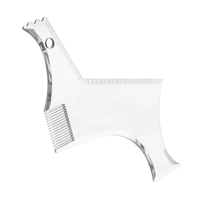 Arrivals Men Beard Shaping Styling Template Comb Transparent Men’s Beards Combs Beauty Tool for Hair Beard Trim