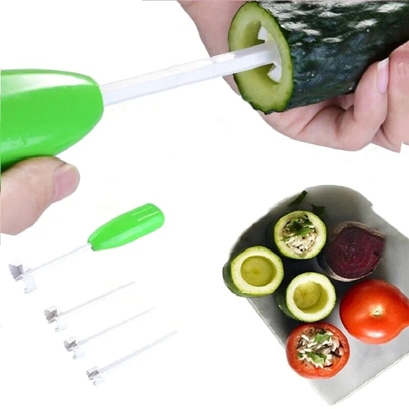 4 pezzi/set Accessorio per gadget da cucina Trapano per verdure Scavare Corer Strumento di cottura Taglierina a spirale