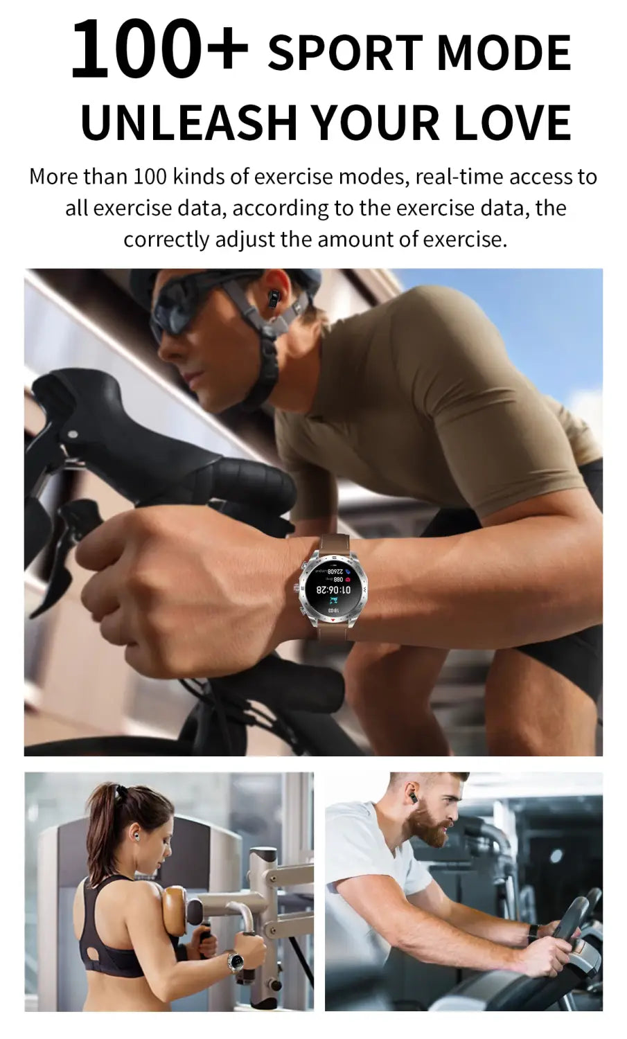 The New T95 Smart Watch With Earphones 1.52 Inch Ips 2 In 1Exercise Blood Pressure Blood Oxygen Message Reminder Smart