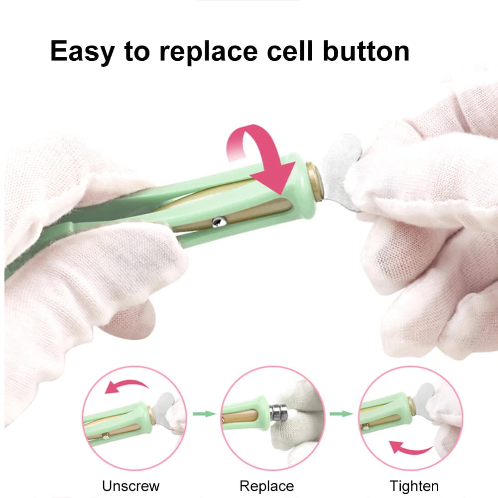 Rimozione Cerume Naso Pulisci Orecchie Clip Neonati Adulti Orecchie Naso Pulisci Pinzette Set Luce LED Plettro