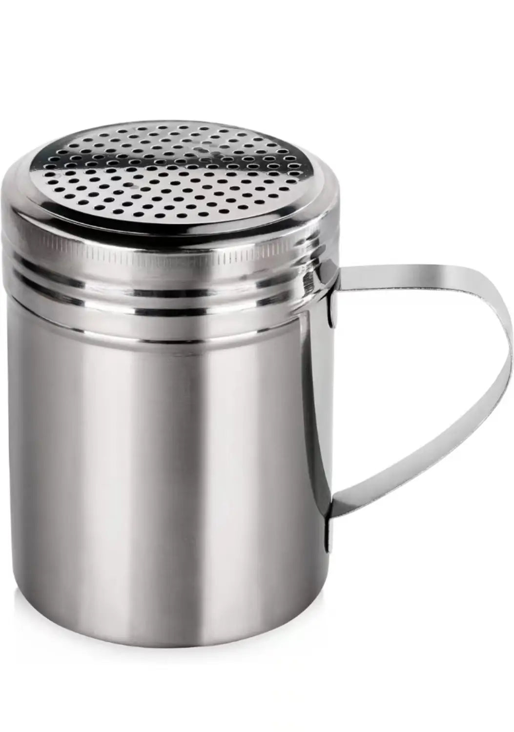 Dispenser per polvere di acciaio inossidabile 304 127 fori manico curvo condimento per barbecue accessori da cucina