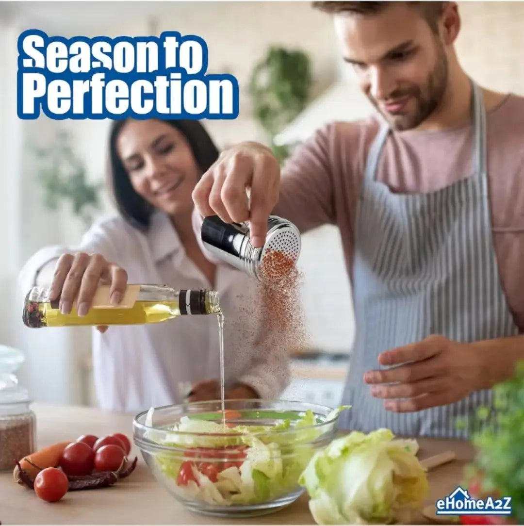 Dispenser per polvere di acciaio inossidabile 304 127 fori manico curvo condimento per barbecue accessori da cucina