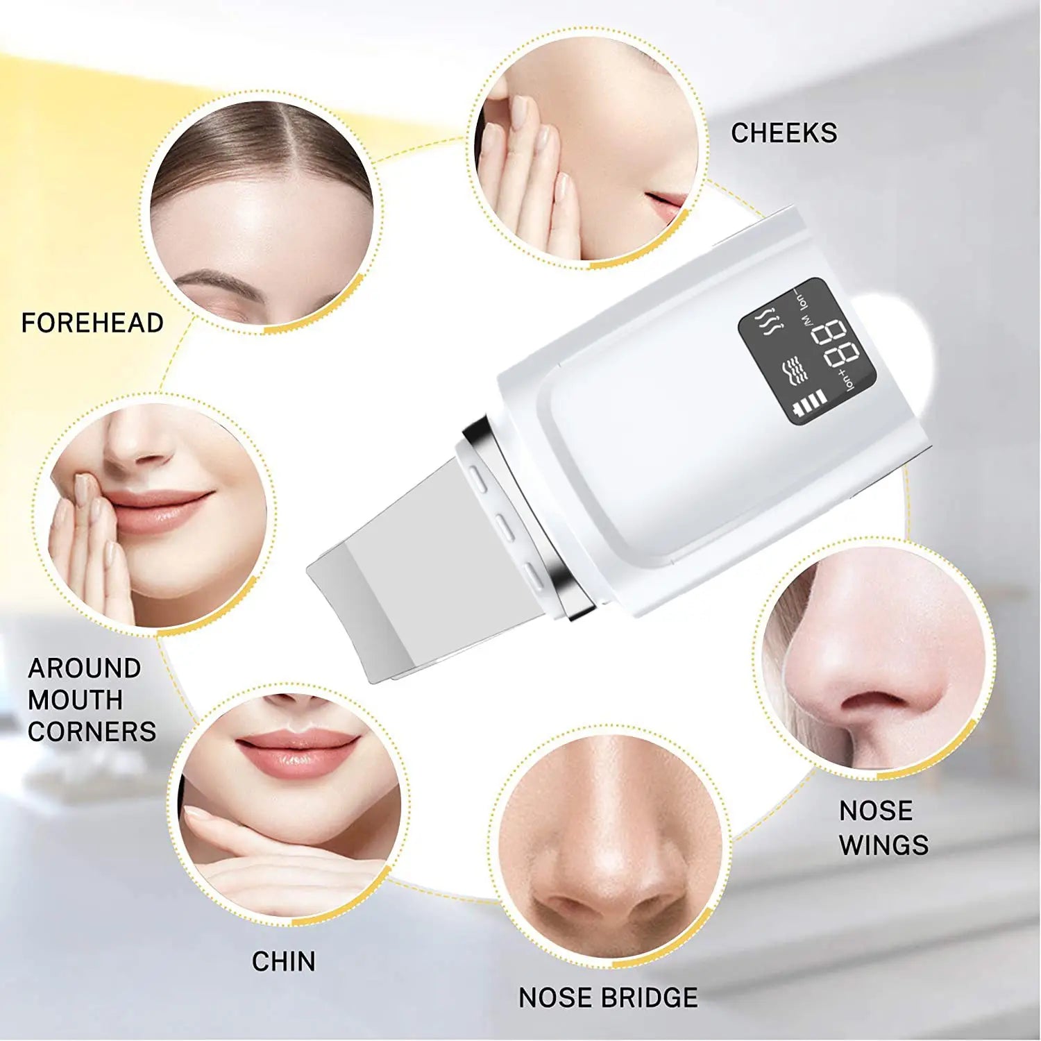 Schermo LCD Pulisce i pori Rimuove Punti Neri e Brufoli Spray Spray e Sporco Macchina per la Peeling Faccia