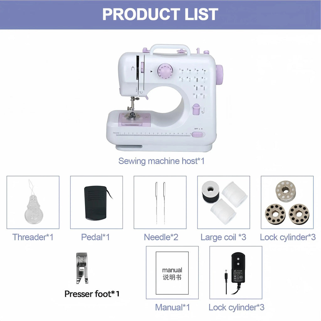 Electric Sewing Machine Mini Household Double Thread Sewing Machine.