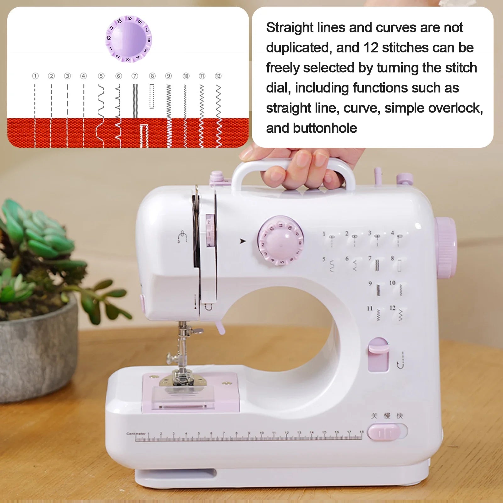 Electric Sewing Machine Mini Household Double Thread Sewing Machine.