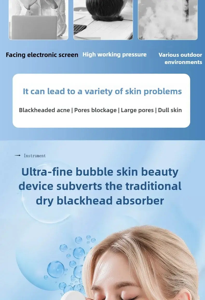 Rimuove punti neri Aspirapolvere per pori Elettrico Brufoli Acne Rimozione Punti Neri Rimozione Acqua ricaricabile USB