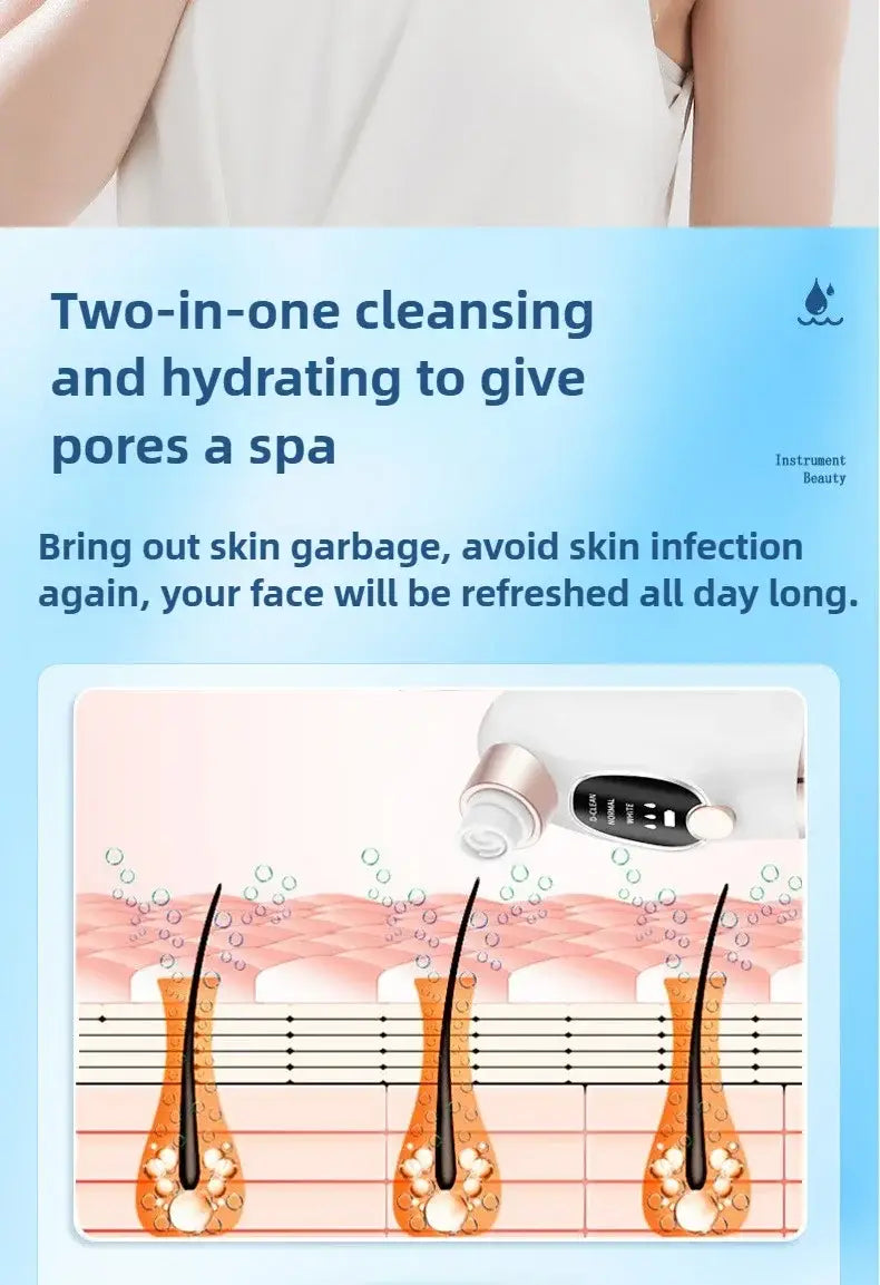 Rimuove punti neri Aspirapolvere per pori Elettrico Brufoli Acne Rimozione Punti Neri Rimozione Acqua ricaricabile USB