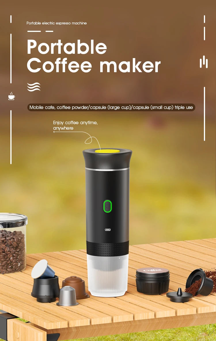 Portable capsule coffee machine small household coffee pot heated household electric espresso machine