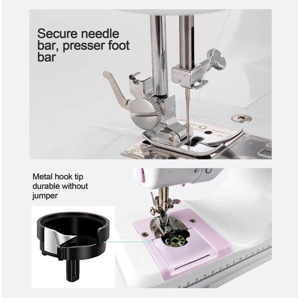 Electric Sewing Machine Mini Household Double Thread Sewing Machine.