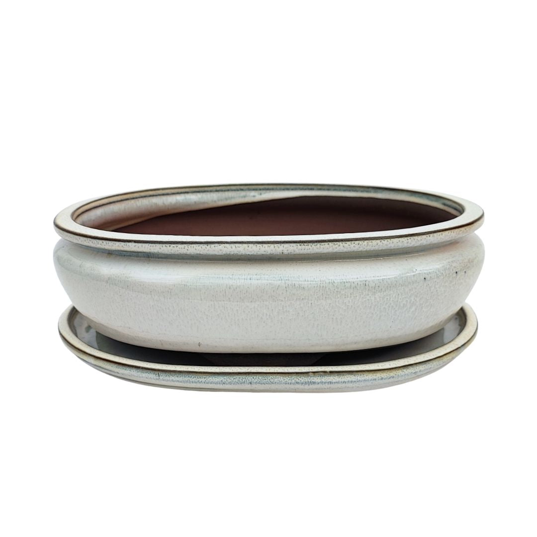 BASIC CLASS Vaso ovale con sottovaso colori