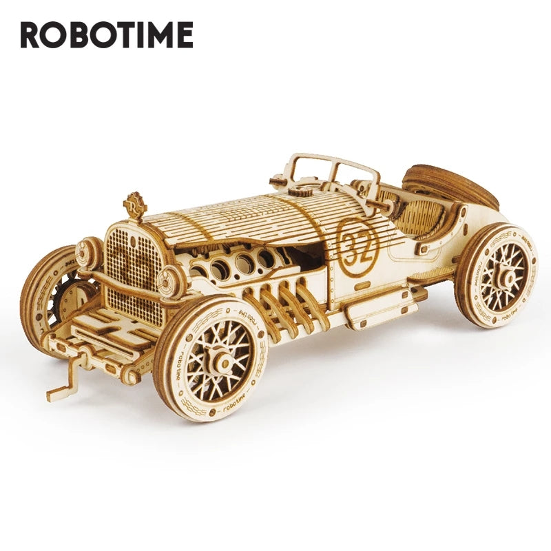 Robotime Auto da Corsa 3D in Legno - Puzzle Assemblaggio per Bambini 500g