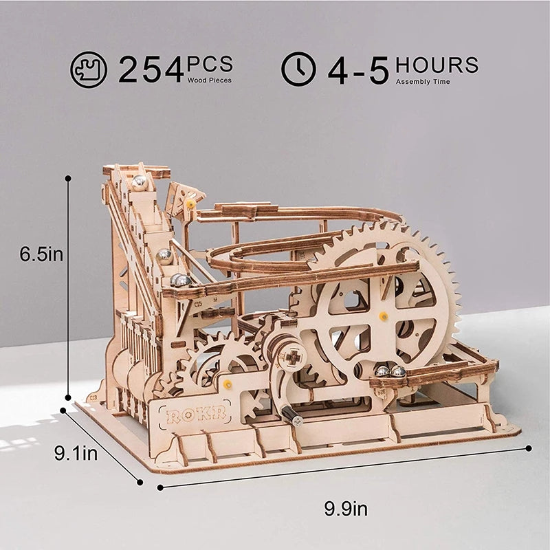 Puzzle 3D Legno Roller Coaster Robotime - Montagne Russe Meccaniche