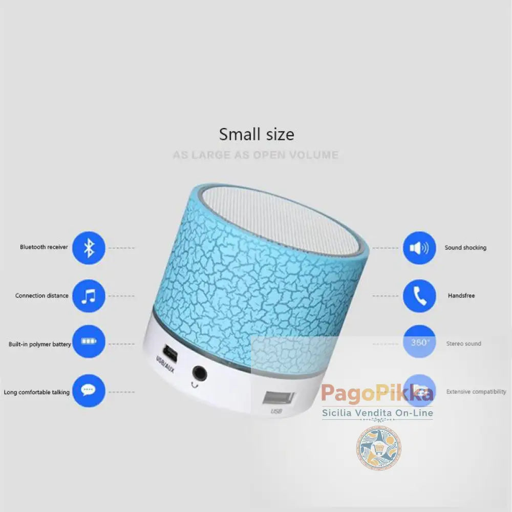 A9 LED Bluetooth Speaker Mini Speakers Hands Free Portable Wireless Speaker With TF Card Mic USB Audio Music Player