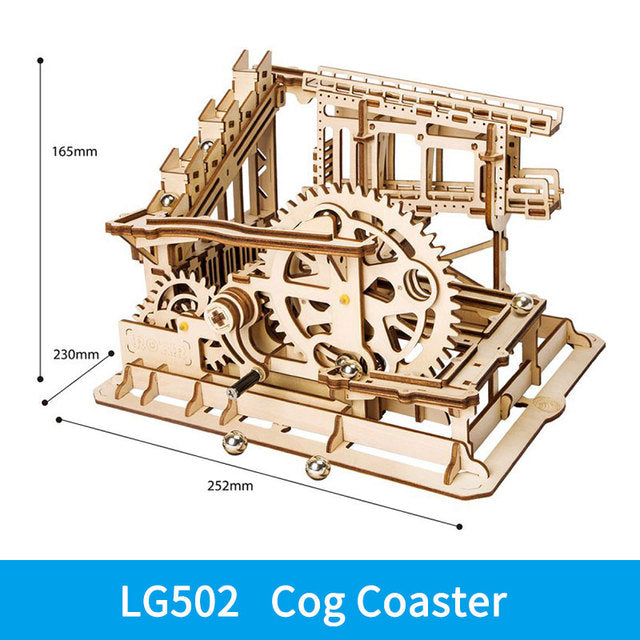 Puzzle 3D Legno Roller Coaster Robotime - Montagne Russe Meccaniche