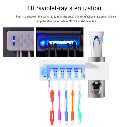 Sterilizzatore automatico per spazzolini UV antibatterico   -- Anti-bacteria UV Automatic Toothbrush Sterilizer