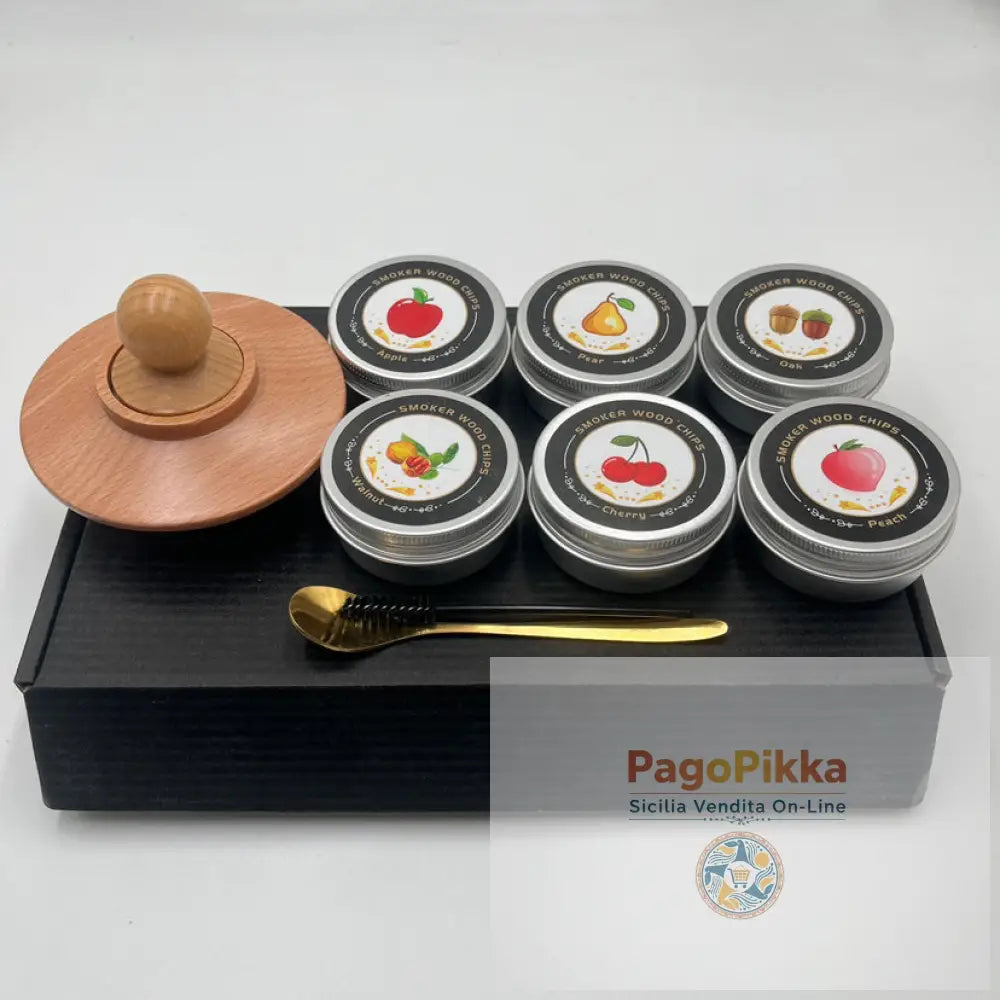 Affumicatore a legna da cocktail piattino esagonale a piattino rotondo strumenti per affumicare in cucina copertura