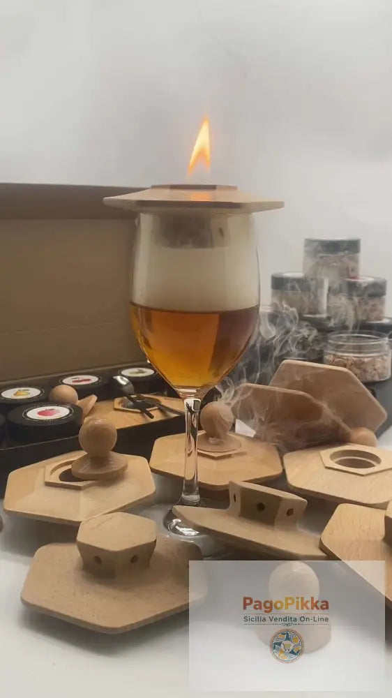 Affumicatore a legna da cocktail piattino esagonale a piattino rotondo strumenti per affumicare in cucina copertura