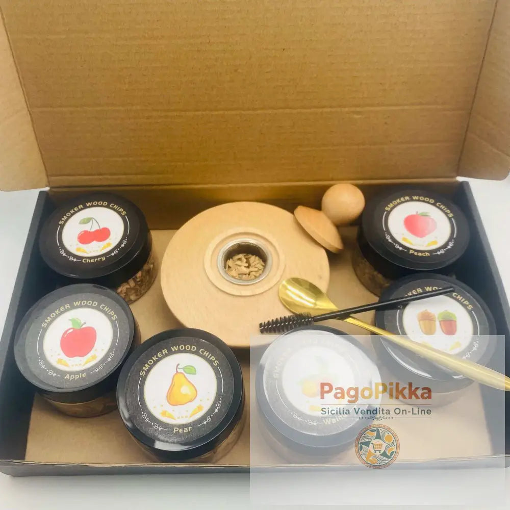 Affumicatore a legna da cocktail piattino esagonale a piattino rotondo strumenti per affumicare in cucina copertura