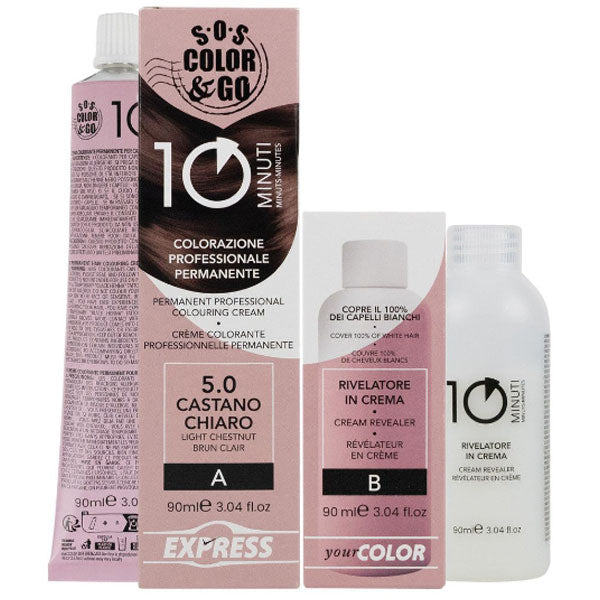 ALAMA SOS COLOR & GO TINTA CAPELLI 10 MINUTI CASTANO CHIARO 5.0