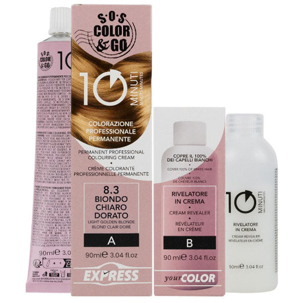 ALAMA SOS COLOR & GO TINTA CAPELLI 10 MINUTI BIONDO DORATO 8.3
