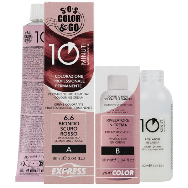 ALAMA SOS COLOR & GO TINTA CAPELLI 10 MINUTI BIONDO ROSSO 6.6