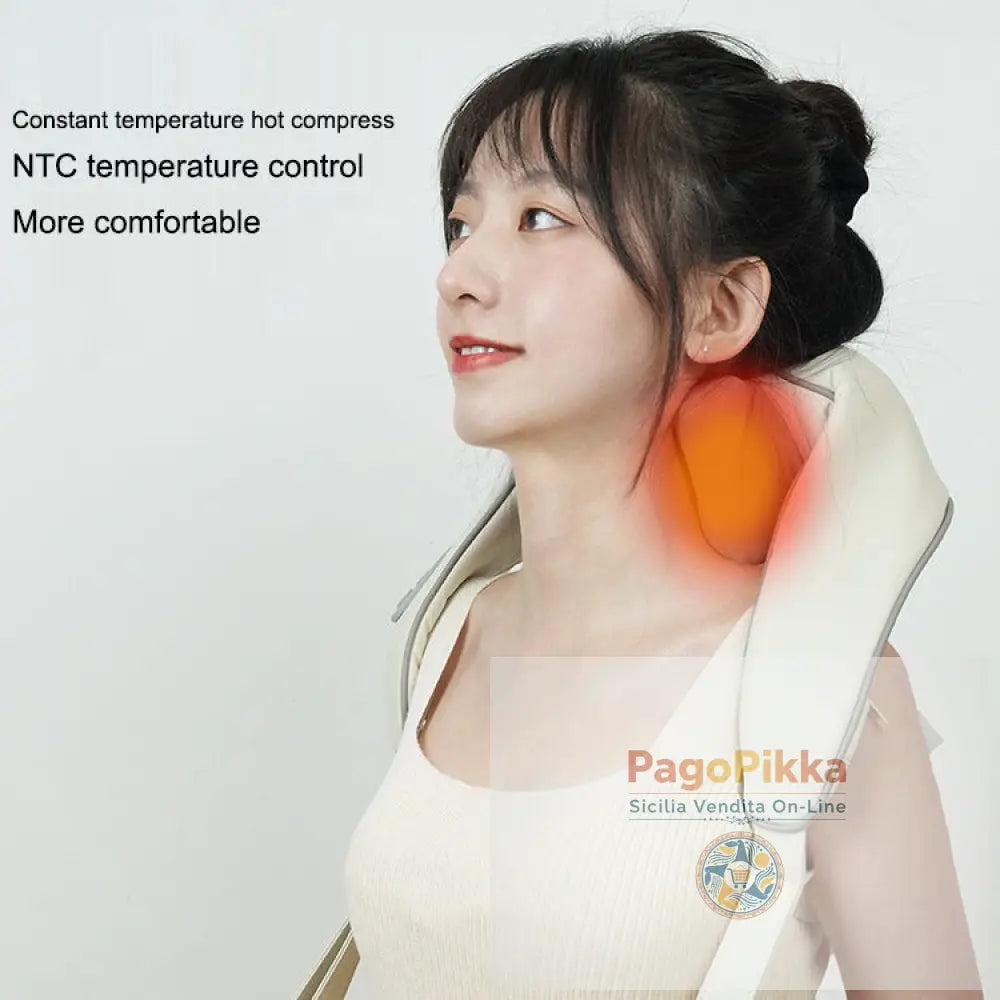 Apparecchio per massaggio a spalle e collo massaggiatore per il trapezio protezione per collo e spalle impacco caldo