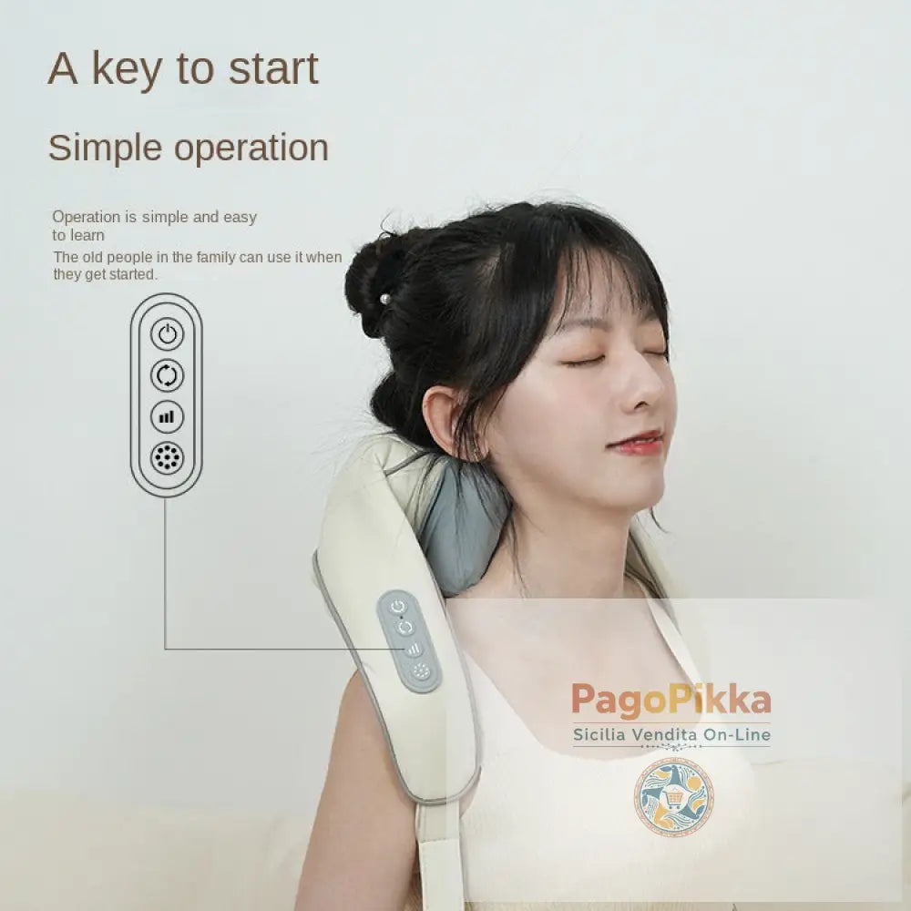 Apparecchio per massaggio a spalle e collo massaggiatore per il trapezio protezione per collo e spalle impacco caldo