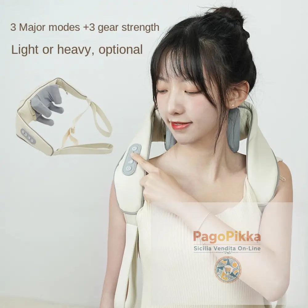 Apparecchio per massaggio a spalle e collo massaggiatore per il trapezio protezione per collo e spalle impacco caldo