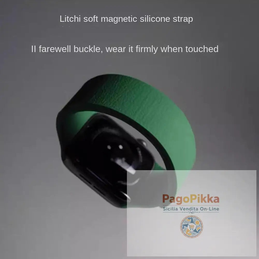 Apple iWatch Huawei Watch 5 Samsung GT5 Silicone Watch Band with Soft Magnetic Adsorption and Lychee Pattern