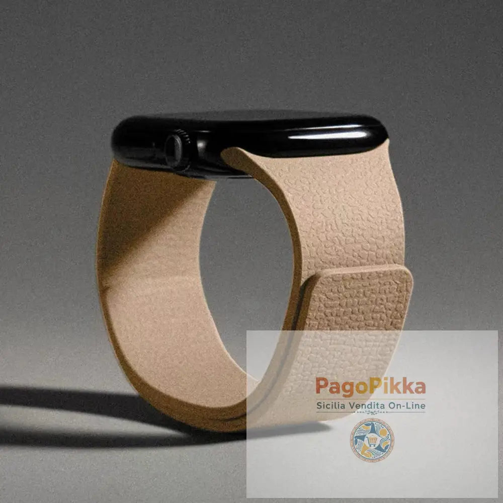 Apple iWatch Huawei Watch 5 Samsung GT5 Silicone Watch Band with Soft Magnetic Adsorption and Lychee Pattern - Stone