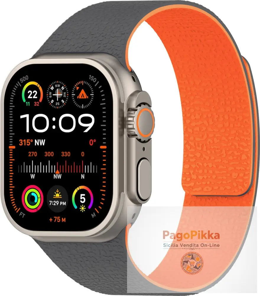 Apple iWatch Huawei Watch 5 Samsung GT5 Silicone Watch Band with Soft Magnetic Adsorption and Lychee Pattern - Gray