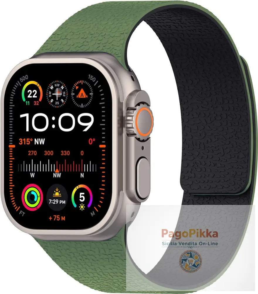 Apple iWatch Huawei Watch 5 Samsung GT5 Silicone Watch Band with Soft Magnetic Adsorption and Lychee Pattern - Dark