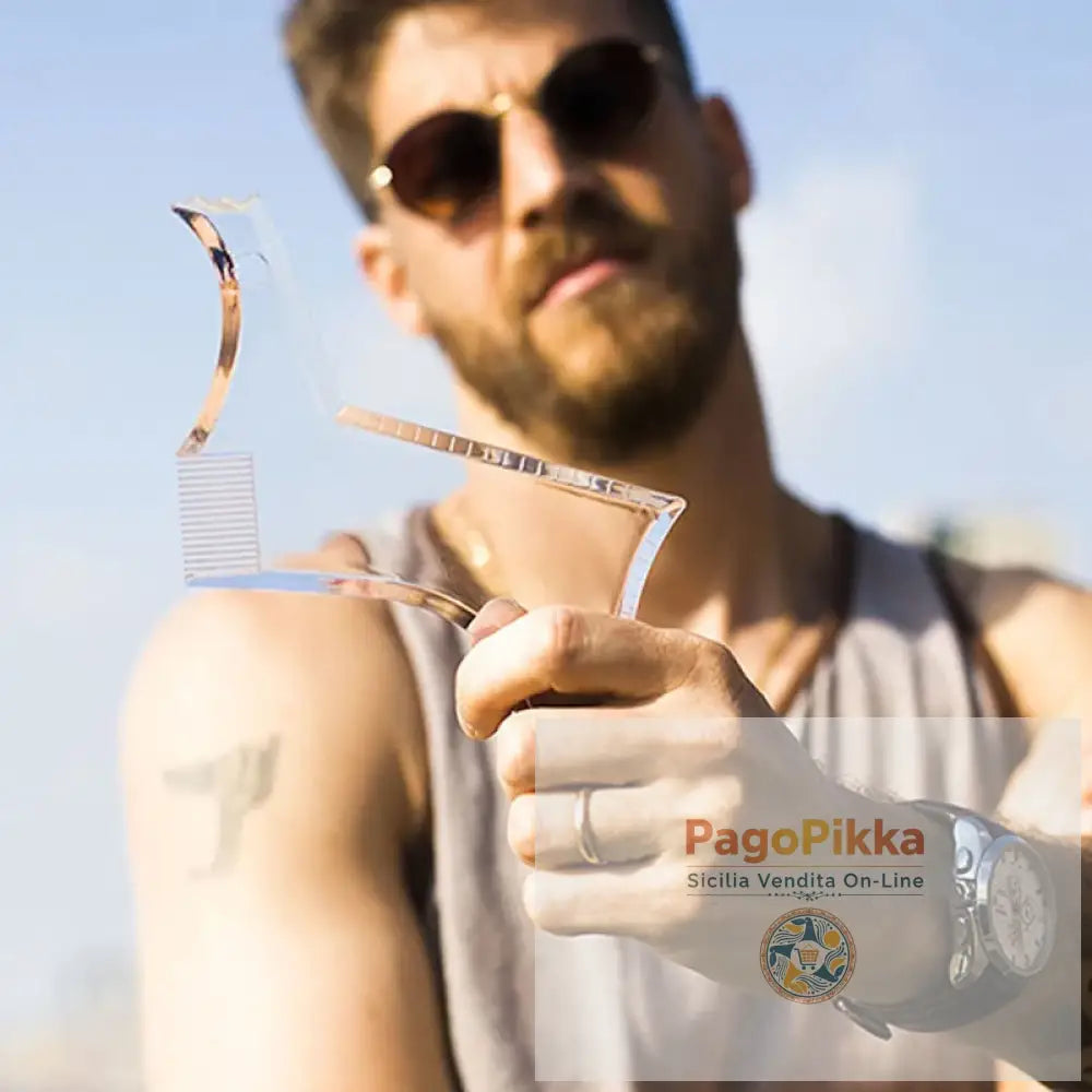 Arrivals Men Beard Shaping Styling Template Comb Transparent Men’s Beards Combs Beauty Tool for Hair Beard Trim