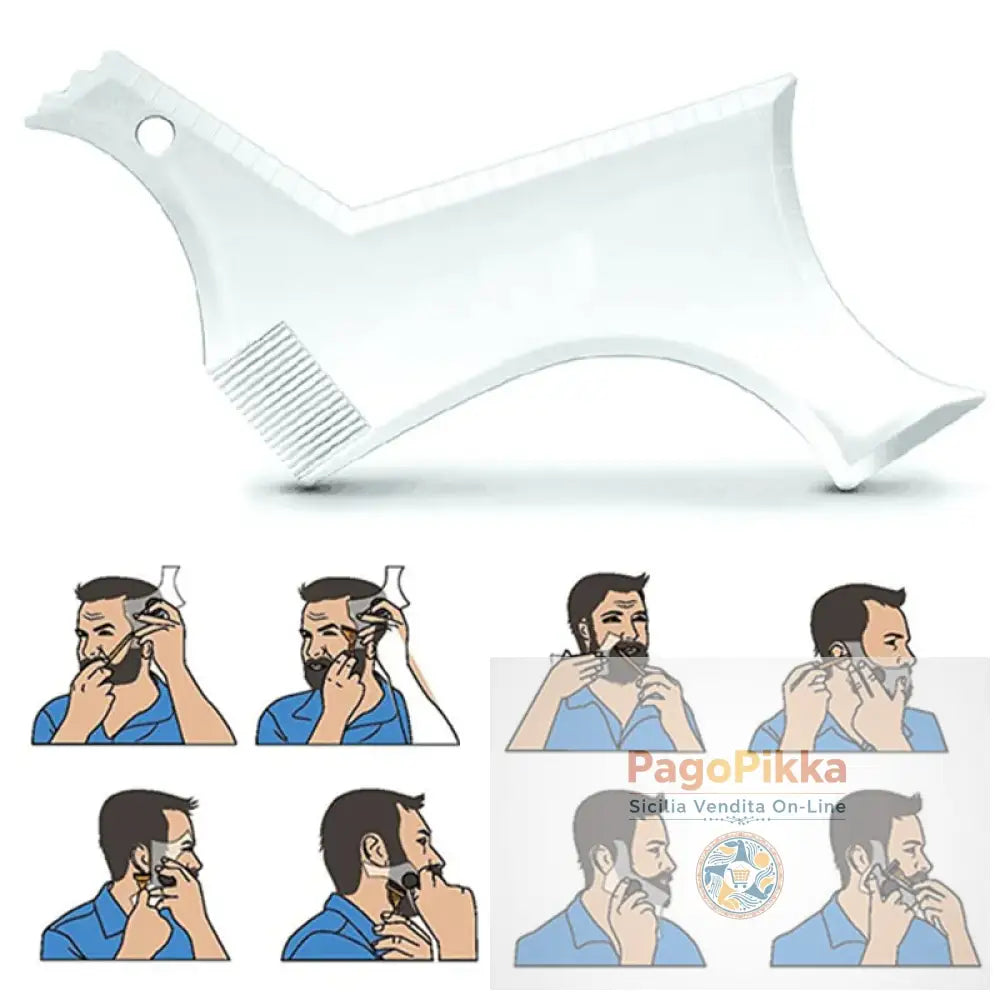 Arrivals Men Beard Shaping Styling Template Comb Transparent Men’s Beards Combs Beauty Tool for Hair Beard Trim