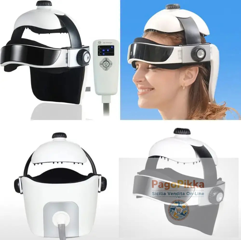 Automatic Air Pressure Head Massage Helmet Dual Vibrating Electric Head Massager Machine