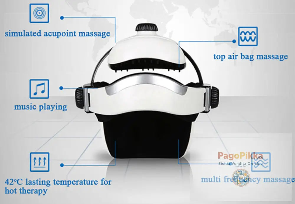 Automatic Air Pressure Head Massage Helmet Dual Vibrating Electric Head Massager Machine