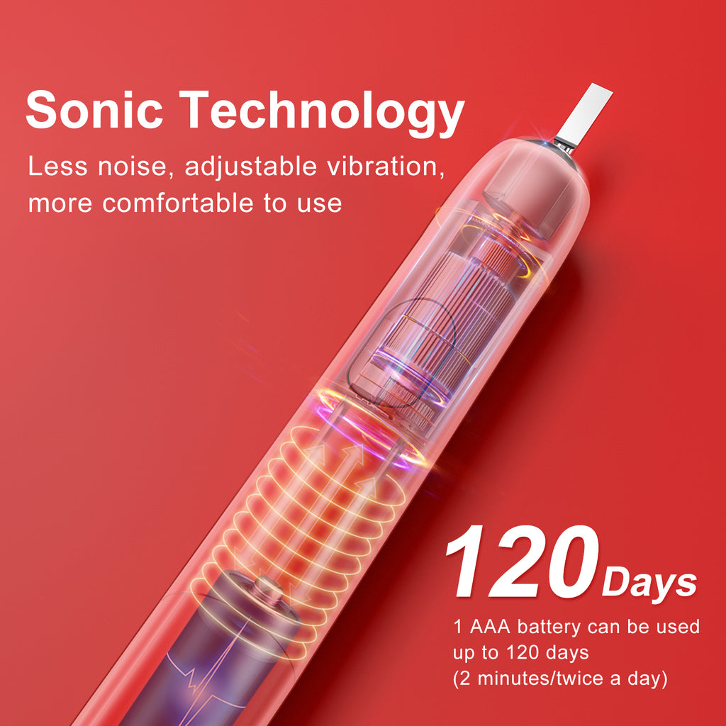 Spazzolino Elettrico Sonico Ricaricabile - Pulizia Profonda e Sbiancante
