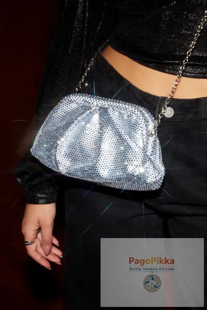 Borse a tracolla in tinta unita, eleganti, in poliestere, accessori per feste/riunioni