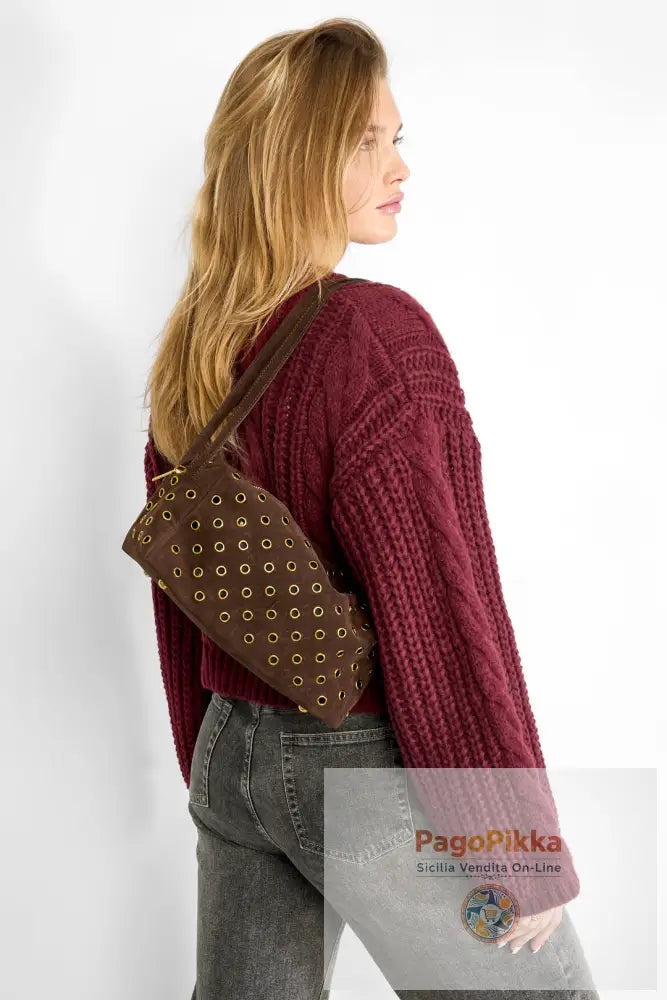 Borse a tracolla traforate, casual, in poliestere, accessori quotidiani