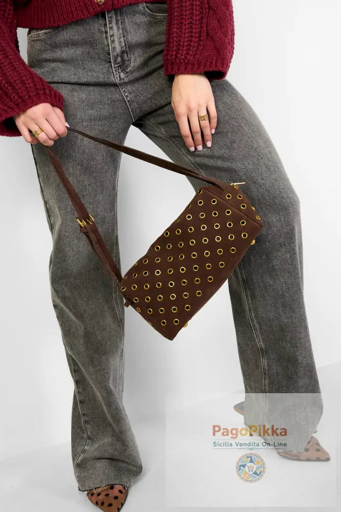 Borse a tracolla traforate, casual, in poliestere, accessori quotidiani