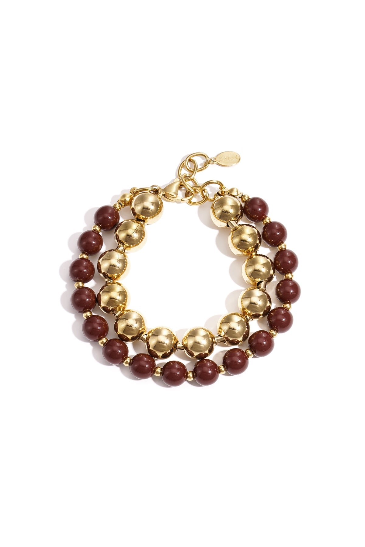 Braccialetti con perline in acciaio inossidabile, perline, casual, quotidiani, semplici, gioielli da donna