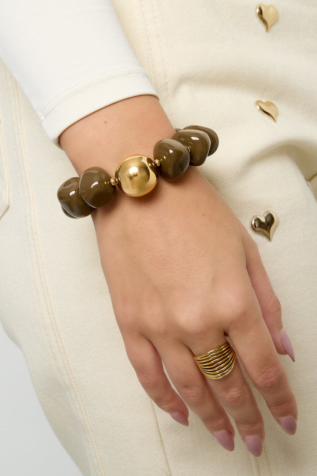 Braccialetti con perline in acrilico, perline, serie classica retrò quotidiana, gioielli da donna